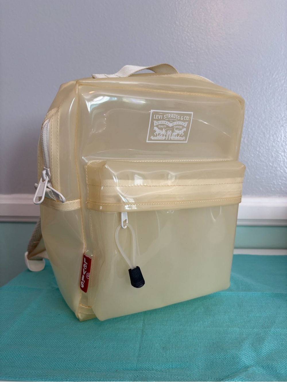 Levi's Cream Transparent PVC Mini Backpack